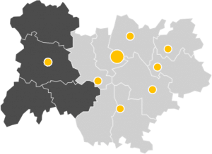 carte-formation-sst-valence-drome Carte des villes d'intervention VoltWork en Rhône-Alpes pour la formation SST, dont Valence et la Drôme